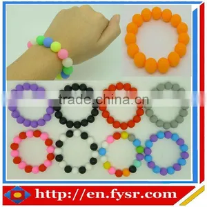 Colorful Fashion Silicone Beaded Bracelet thumbnail-1