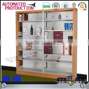 Factory Direct Price Knock Down School Double Face Library Bookshelf Metal thumbnail-1