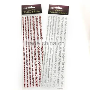 Epoxy Ribbon Sticker, Classical Epoxy Ribbon Sticker, Grace Foil Sticker thumbnail-6