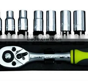 CF598403: 11pcs 1/4" Drive Socket and Ratchet Handle Set thumbnail-1