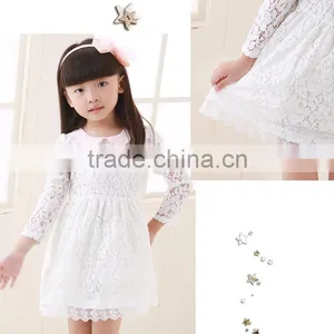 2015 Winter Lace Casual Girls Dress Cute Fashion Girl Party Children Dress Vestido Meninas Baby Princess Dress Kids Dress thumbnail-5