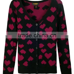 OEM Ladies Fashion Sweet Cropped Cardigan Knit Sweater thumbnail-1