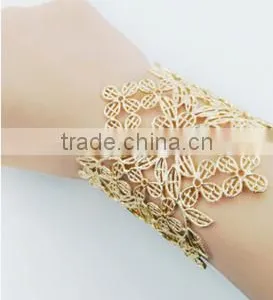 High End Hollow Cuff Bangle Gold Plating Hollow Bangle Bracelet 2016 Women Bracelet thumbnail-1