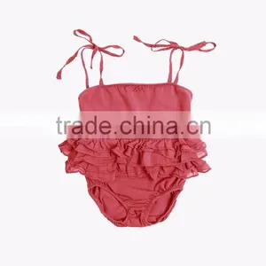Wholesale High Quality Little Baby Cute Swimsuit Girls Summer Ruffle Child Cotton Swimwear thumbnail-1