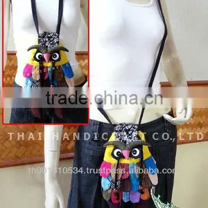 Hill Tribe Shoulder Bag Patchwork Fabric OWL thumbnail-1
