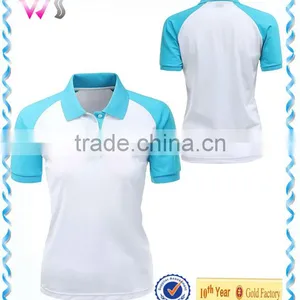 Fancy Girls 100% Cotton Custom Color Combination Polo Shirt Wholesale thumbnail-1