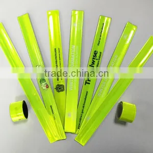 Custom Night High Visibility Reflective Cuff Strap Snap Pop Band Bracelets thumbnail-2