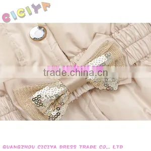 Worm Long-designed Girl Padding Coat With Waistband thumbnail-4