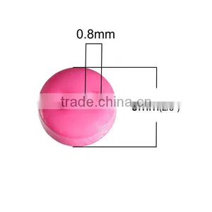 Resin Sewing Buttons Scrapbooking 2 Holes Round Fuchsia 6mm Dia thumbnail-2