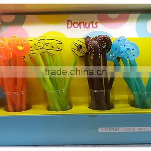 Creative Cute Novel Colorful Donut Shape Gel Pen Gift for School Kids thumbnail-4