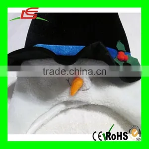 Heavy White Plush Snowman Luxury Christmas Santa Hat thumbnail-3