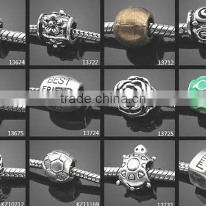European Fashion Bracelet Charms Alloy Metal Beads Findings Metal Assorted Charms thumbnail-2