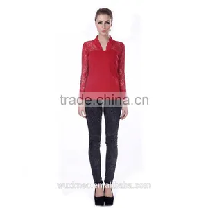 China Most Popular Top Sell Patterned Blouse for Lady thumbnail-4