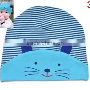 Cute Cartoon Cat 100%cotton Baby Children Hat thumbnail-4