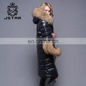 Heavy Fur Collar Custom Fashion Style Warm Feather Inside Hood Down Jacket for Winters thumbnail-3