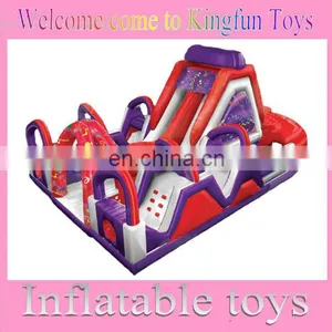 Combinate Slide With Inflatable Obstacle Course Toys thumbnail-1