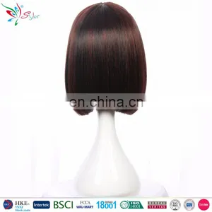 Styler Brand Sexy Ladies Cosplay Party Wigs for Sale Brown Color Short Bob Wig thumbnail-3