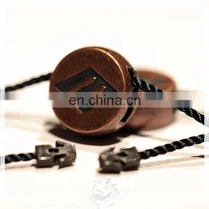 Custom Private Engraved Brand Name Logo Printed String Seal Metal Hang Tag thumbnail-1