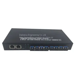 8ports SFP Fiber Ports 2 Ethernet Ports Gigabit Fiber Aggregation Media Converter Convengency Fiber thumbnail-2