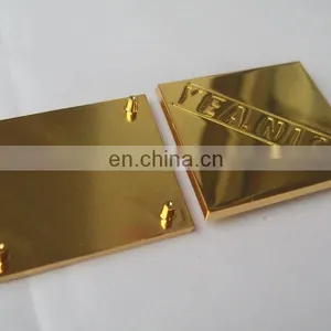Fashion Custom Metal Logo Label Handbag Metal Logo Plates thumbnail-1