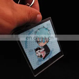 New Design Promotional Gift Square Keychain Acrylic thumbnail-6