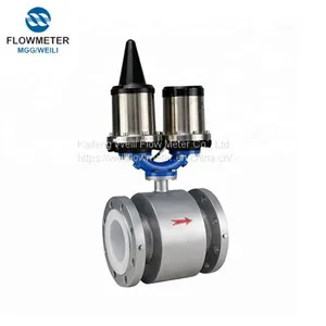 Battery Powered Electromagnetic Water Flow Meter, Stainless Steel Flowmeter Food Industry thumbnail-1