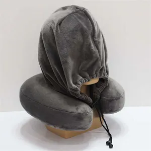 Personalized Aircraft With Memory Foam Hooded Travel Neck Pillow thumbnail-1