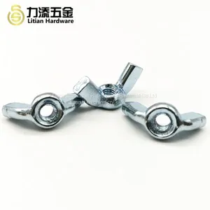 High Quality DIN 315 Mild Steel Polished M5 Black Wing Nut thumbnail-5