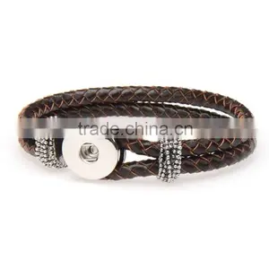 New Design Fashion Stainless Steel Bangle Snap Button Charm Bracelet From China thumbnail-6
