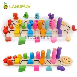 Lagopus Montessori Materials Math Toy Learning To Count Numbers Digital Shape Match Learning Education Toy for Children thumbnail-4