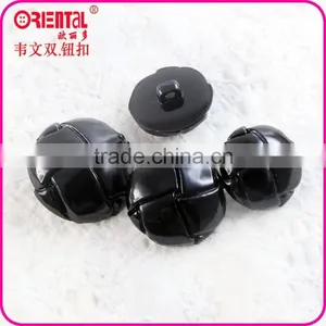 Hign Quality Shiny Black Plastic Coat Button With Shank thumbnail-5