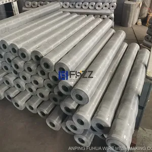 3.5ft×100ft 14×14 SS Finish Aluminium Woven Wire Mesh for Aluminium Screen Windows and Doors thumbnail-3
