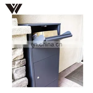 Wall Mounted Smart Parcel Drop Box Dark Grey for Secure Multiple Internet Deliveries of Large Delivery Packets Weatherproof thumbnail-4