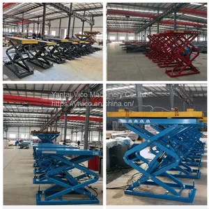 VICO Car Repair Equipment In-Ground Hydraulic Scissor Car Lift For Tire Maintenance V-JSX-A-3430 thumbnail-5