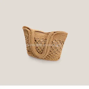 Women's Woven Bag Hollow Package Casual Beach Bag thumbnail-1