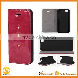 New Rose Design Book Wallet Leather Case for Apple IPhone 6 4.7"/ Plus 5.5",Jelly Bling Rhinestone Wallet Leather Case Cover thumbnail-1
