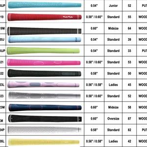 OEM Fashion Golf Grip With Half Cotton Core Size 0.58''/0.60'' 52g With 1.7-1.8mm Thickness for Wood/Iron thumbnail-5