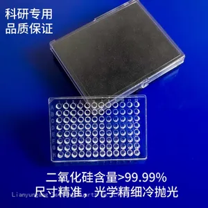 High Transmission Optical Quartz 96 Well Plate JGS1 JGS2 Fused Laser Drill Quartz Glass Elisa Plates thumbnail-3