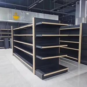 Shelf; Supermarket Shelf; Storage Shelf; Display Shelf; Convenience Store; Wood Grain; Thickened; Supermarket; Kiosk Stationery; Baby Store;Rack thumbnail-5