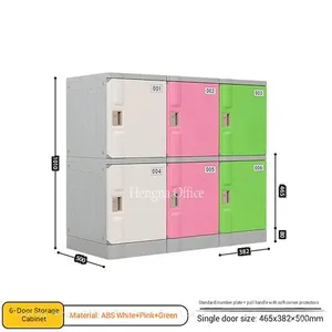 Classic Series Curved Door ABS Lockers: Screwless Design & Nylon Hinge Innovation for Aesthetic & Durable Storage thumbnail-2