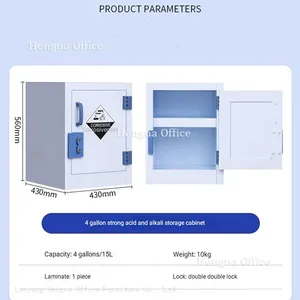 Polypropylene Hazardous Chemical Cabinet | Lockable, Spill Tray Included, Corrosion-Resistant | for Science Labs & Medical Clinics thumbnail-3