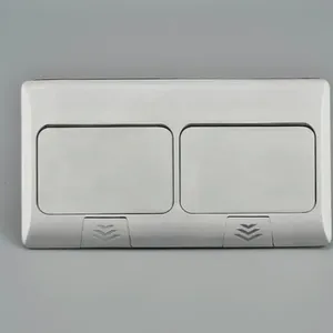 Double Row Flip up Power Electrical Floor Outlet Box Socket Combination thumbnail-1