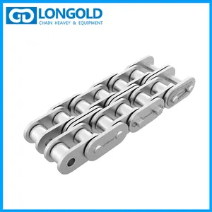 LONGOLD Double‑Row Straight Plate Stainless Steel Conveyor Chains, Series B, Made in China, Complete Models thumbnail-1