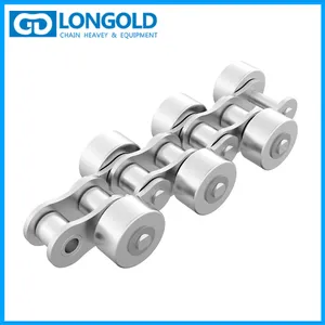 LONGOLD Short Pitch Stainless Steel Conveyor Chains With Side Rollers, Made in China, Complete Models thumbnail-1