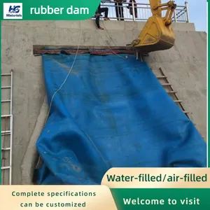 Water Retaining Dam, Inclined Rubber Dam, Flood Control and Prevention Dam, Seamless Overlap Air Cushion Dam thumbnail-3