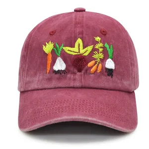 Gorra de deporte de algodón lavado Vintage Aruba con bordado personalizado thumbnail-3