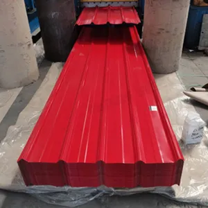 Color Coated Corrugated Roof Sheet PPGI Galvanized Corrugated Steel Panel thumbnail-3