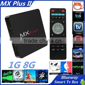 MX Plus II RK3229 TV Box Quad Core Android 4.4 Kitkat Bluetooth 4.0 1G/8G 4K H.265/H.264 Kodi Pre-installed Smart Media Player thumbnail-1