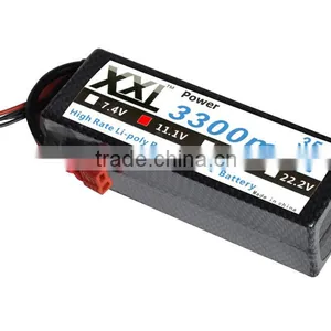 XXL 3S High Rate Lipo Battery 3300mah 11.1V for rc Car Helicopter thumbnail-6