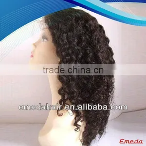 Brazil Africa Natural Soft Hair Small Full Lace Black Short Afro Wigs thumbnail-1